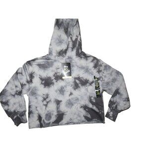 Tie Dye Art Class Grey & Black Long sleeve boys hooded sweatshirt medium 7/8 NWT